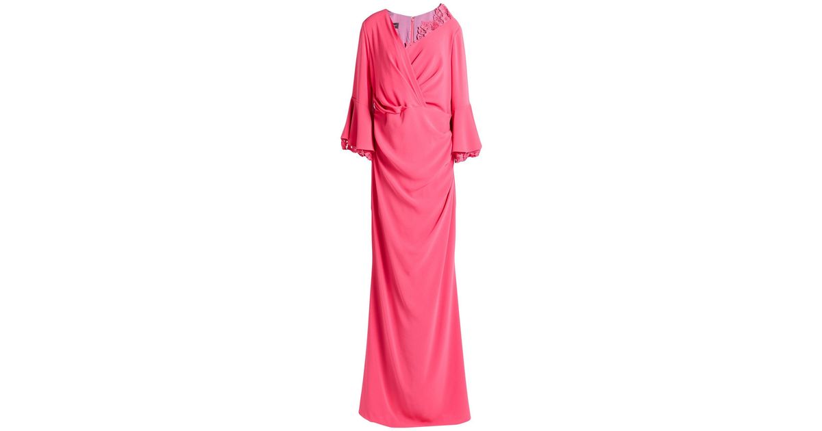 Talbot Runhof Maxi Dress Triacetate, Polyester in Pink | Lyst UK