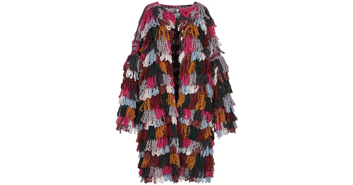 Essentiel Antwerp Synthetic Cardigan in Fuchsia (Red) - Lyst