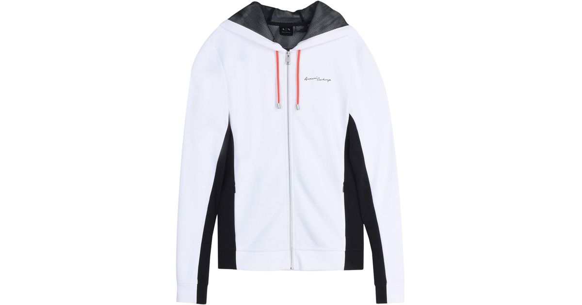 armani exchange white hoodie