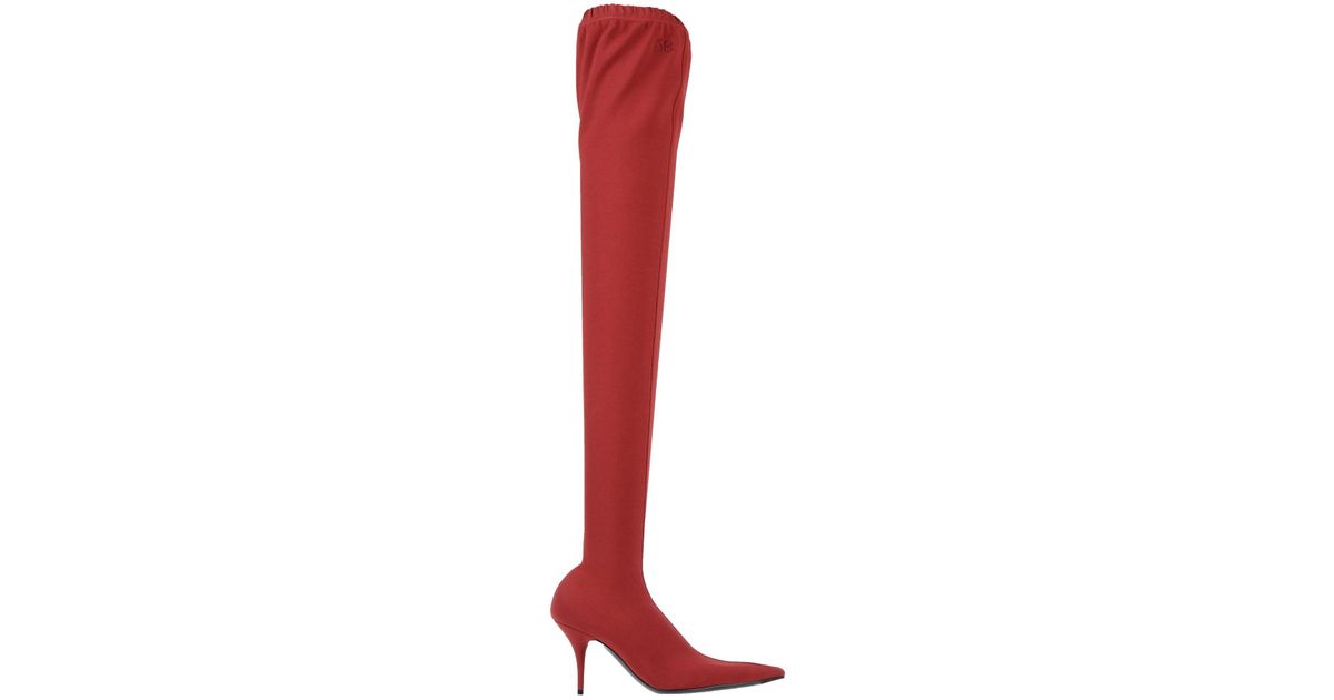 red balenciaga boots