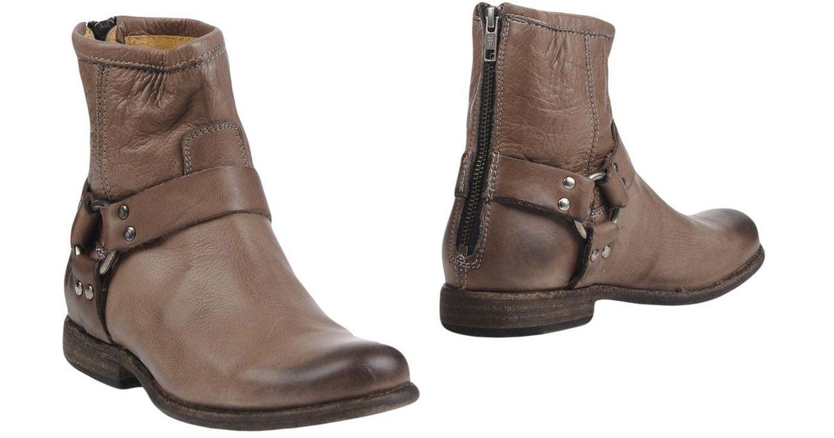 frye leather ankle boots