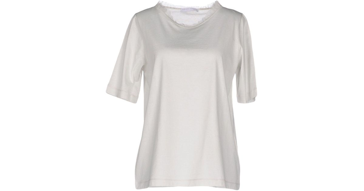 Fabiana Filippi Cotton T-shirt in Light Grey (Gray) - Lyst