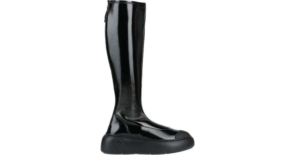 Armani Exchange Knee Boots in Black | Lyst Australia