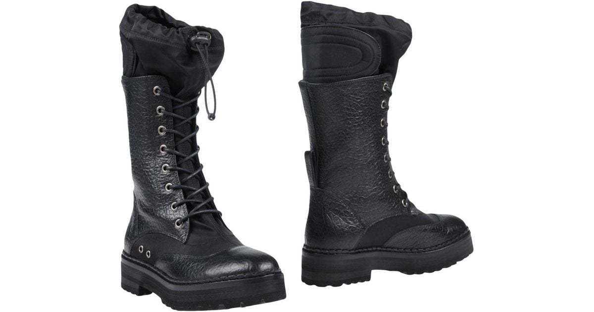 Moschino Leather Boots in Black Lyst