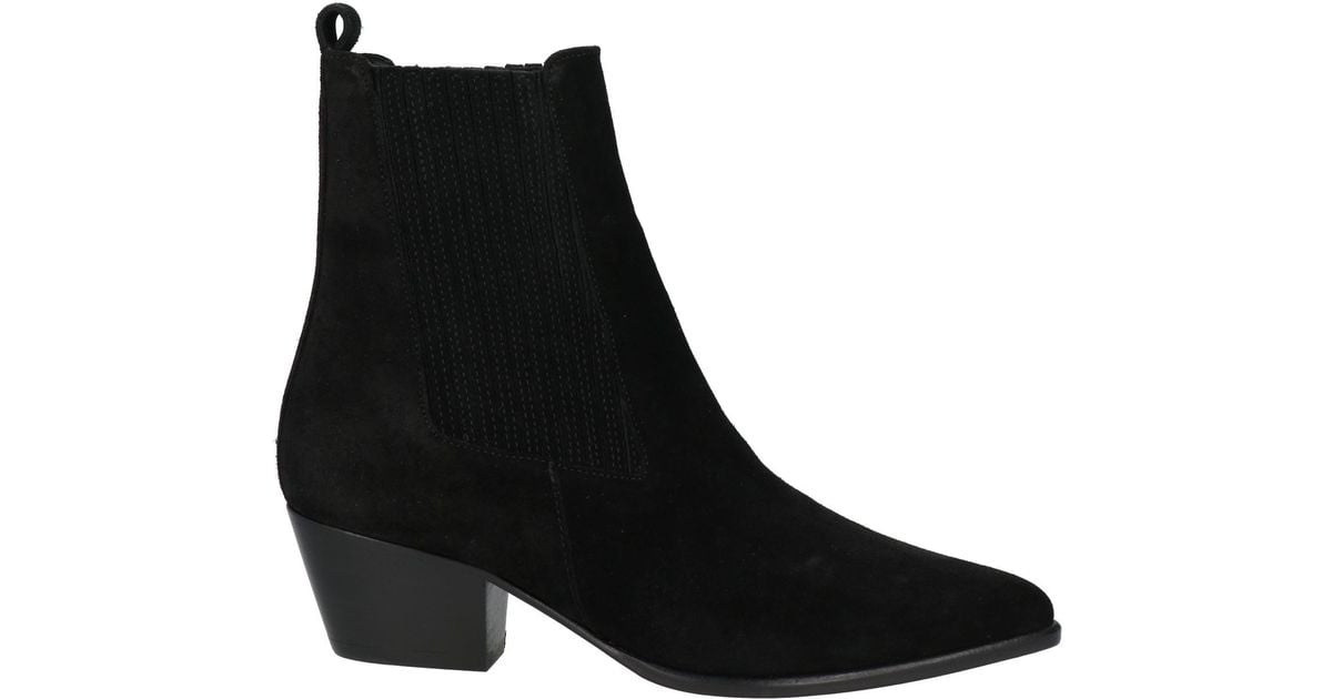 sandro leather ankle boots with elastic