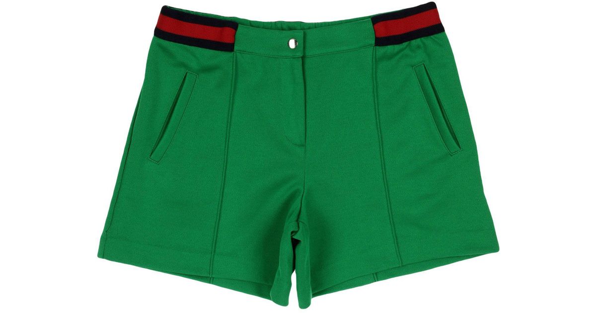 Gucci Synthetic Shorts in Green - Lyst