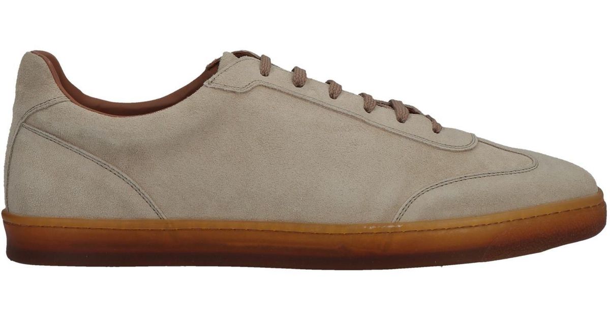 Brunello Cucinelli Leather Trainers in Beige (Natural) for Men | Lyst