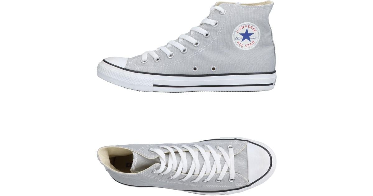 Converse Canvas High-tops & Sneakers in Light Grey (Gray) for Men | Lyst