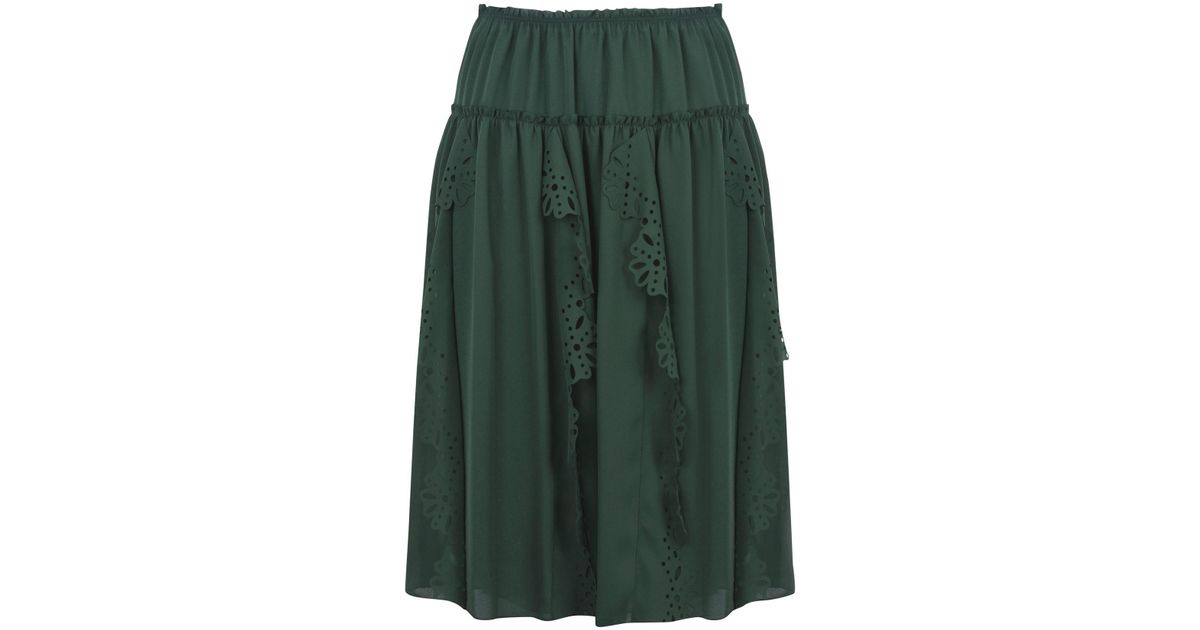 See By Chloé 3/4 Length Skirt in Green - Lyst