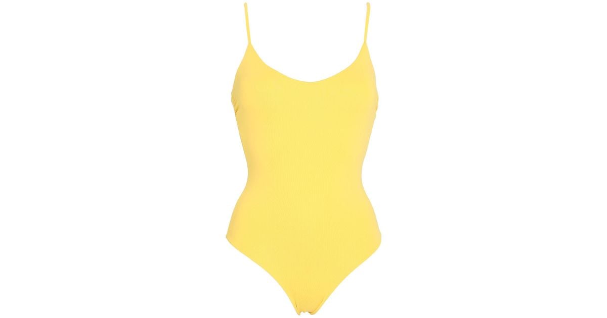 Fisico One-piece Swimsuit in Yellow | Lyst UK