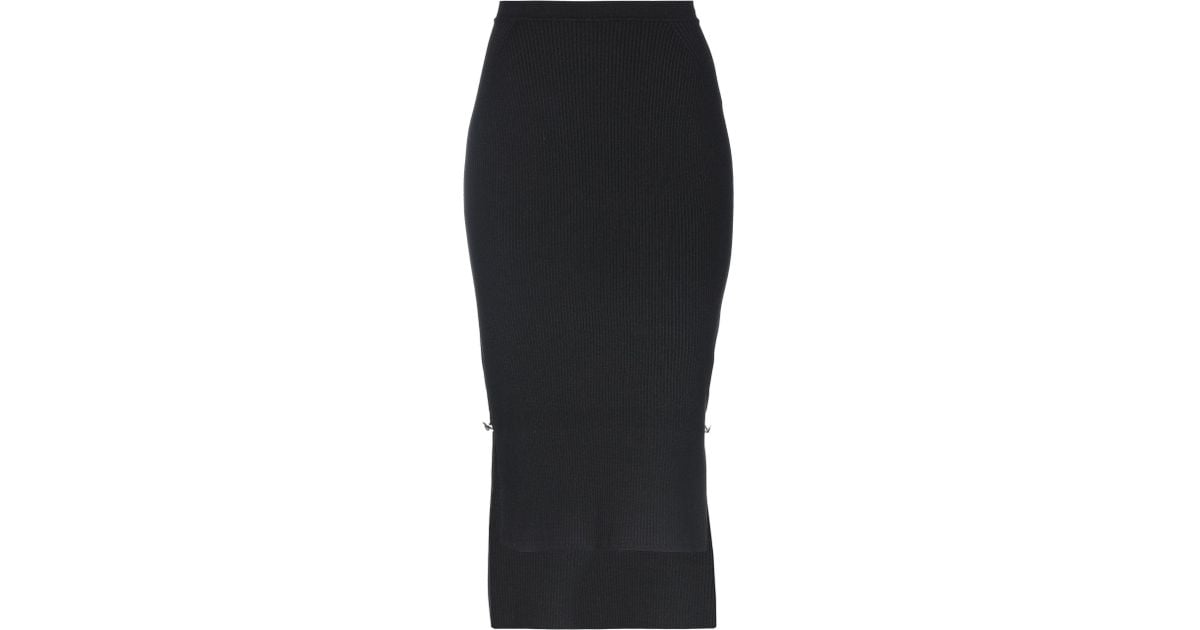 Versus Synthetic 3/4 Length Skirt in Black - Lyst