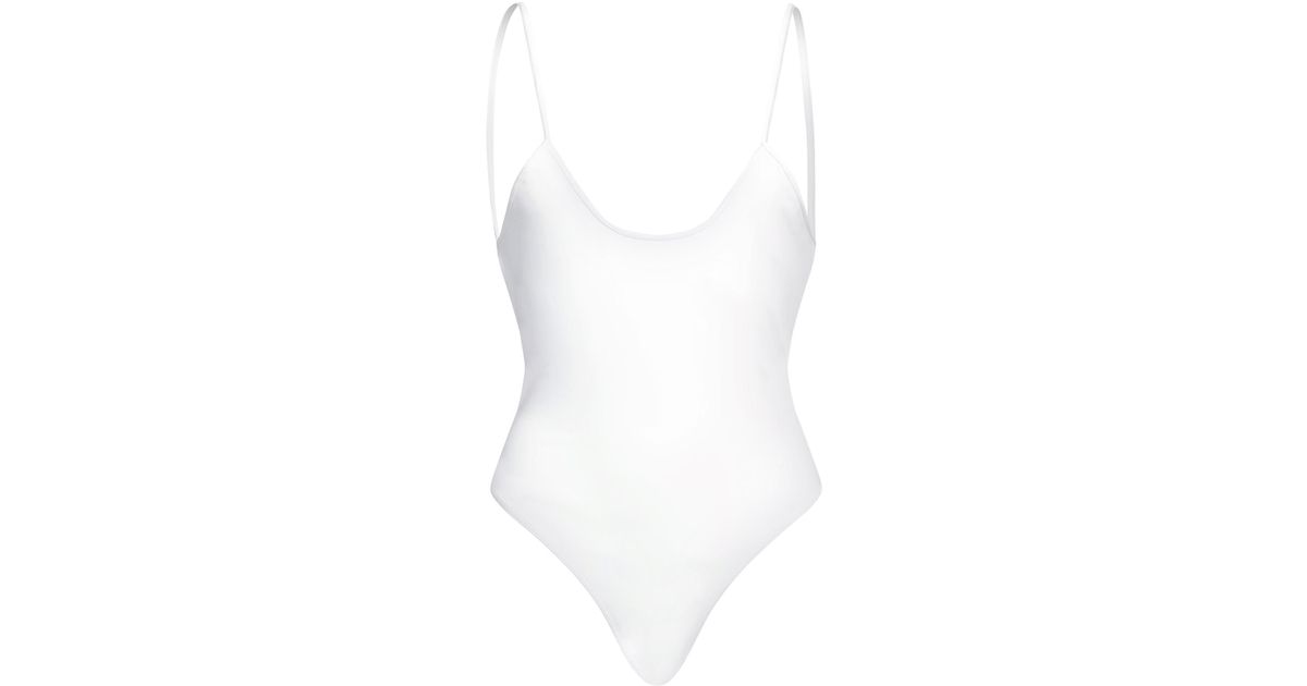 Ami Paris One-piece Swimsuit in White | Lyst