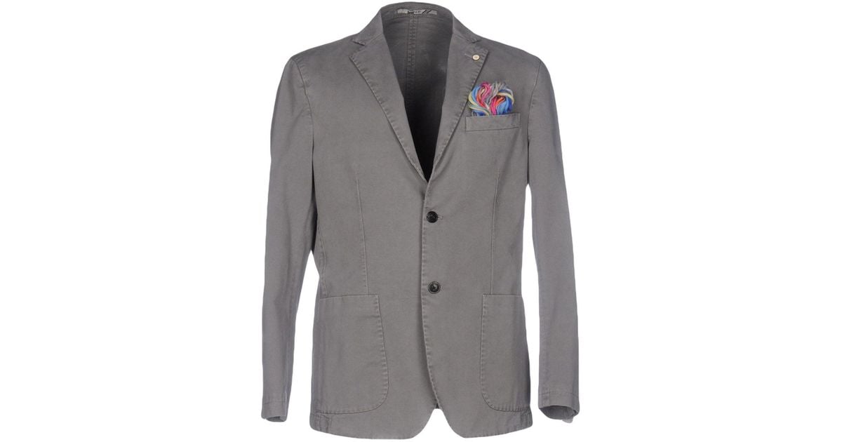 AT.P.CO Cotton Blazer in Grey (Gray) for Men Lyst