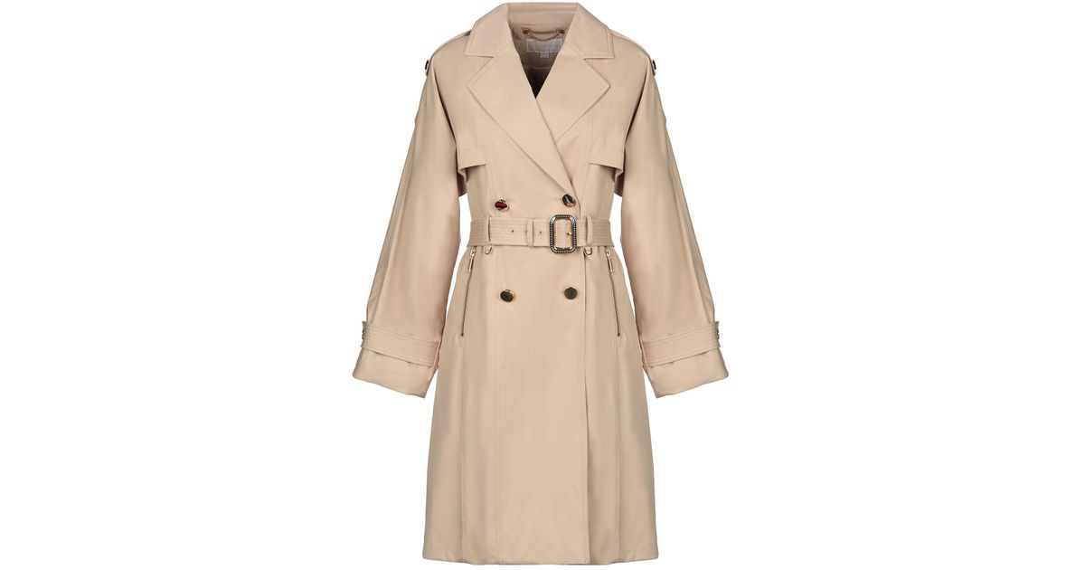 MICHAEL Michael Kors Cotton Overcoat in Beige (Natural) - Lyst