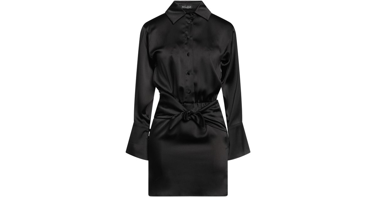 ACTUALEE Mini Dress in Black | Lyst ACTUALEE Black Mini Dress
