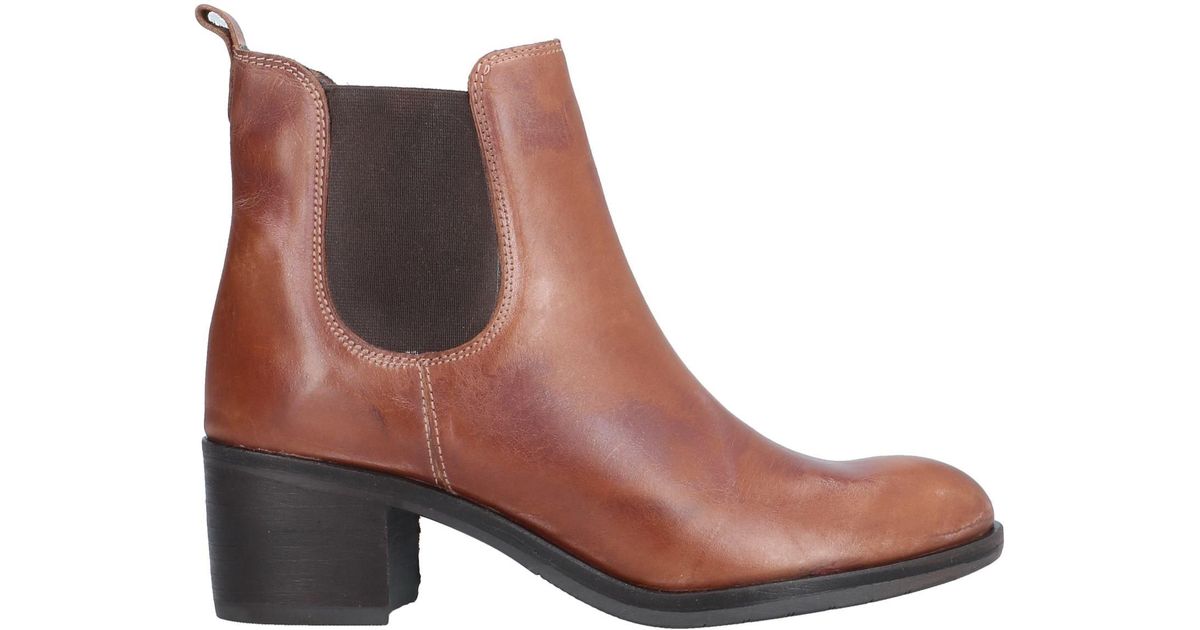 Primadonna Leather Ankle Boots In Tan Brown Lyst
