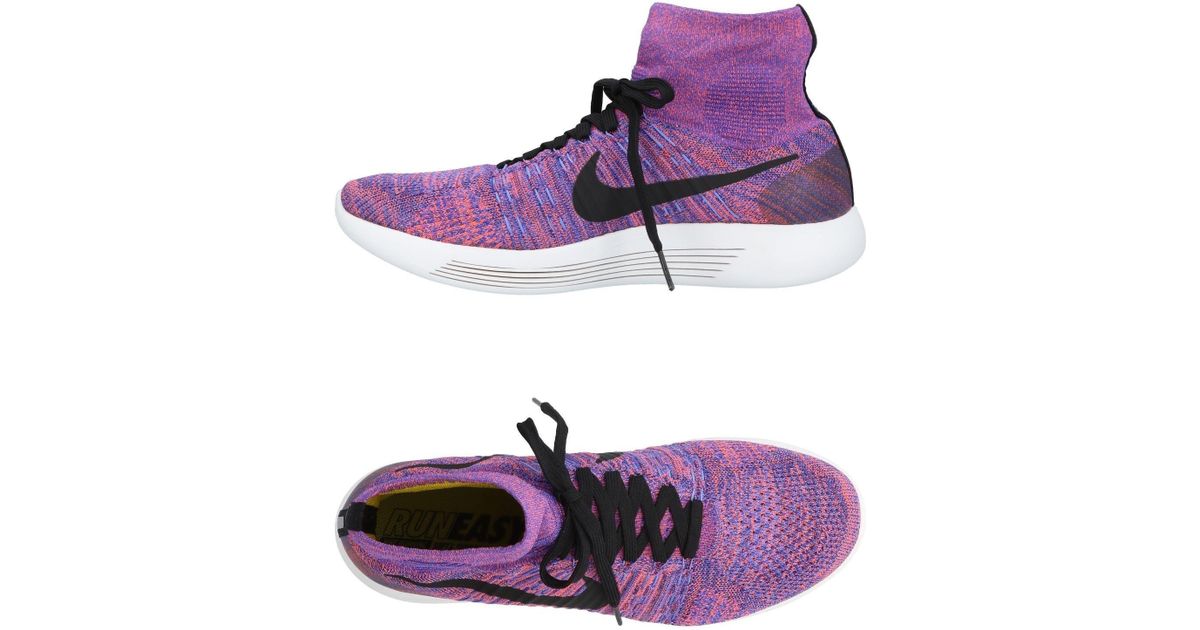 nike high tops black and purple