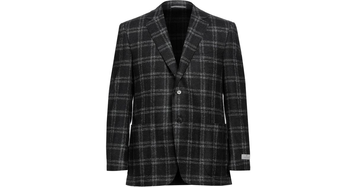 Canali Suit Jacket in Black for Men | Lyst