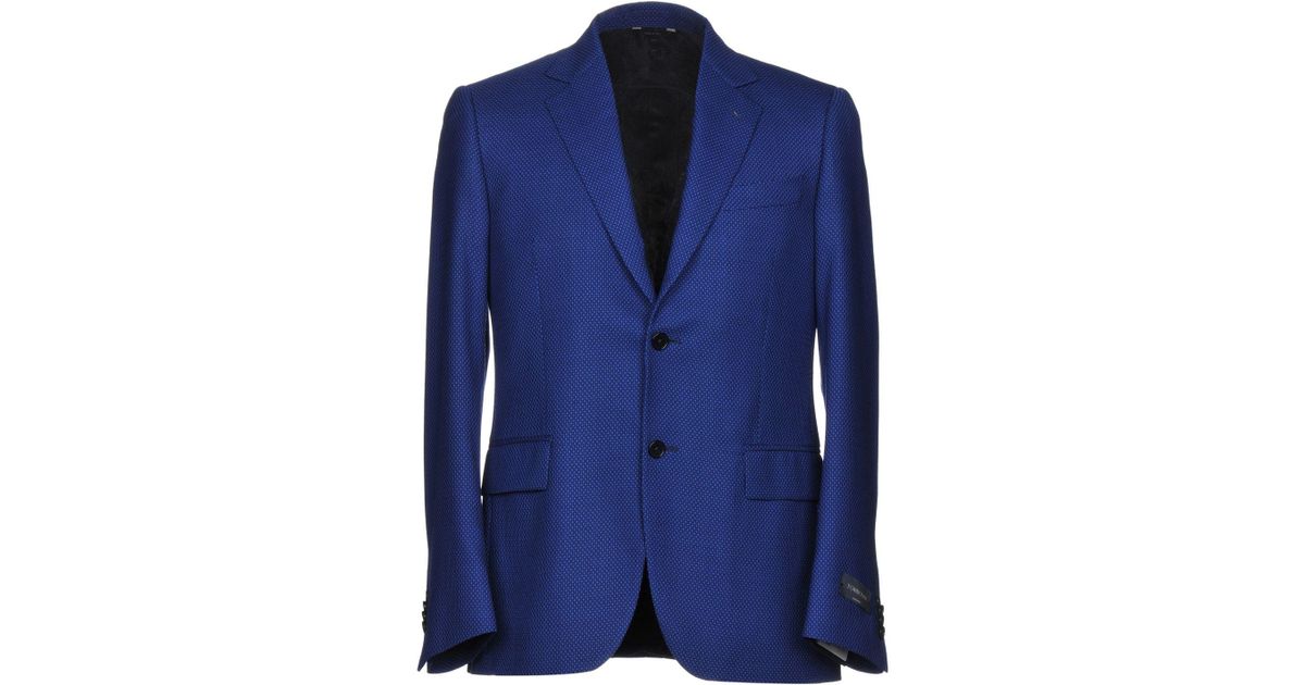 Tombolini Wool Blazer in Dark Blue (Blue) for Men - Lyst