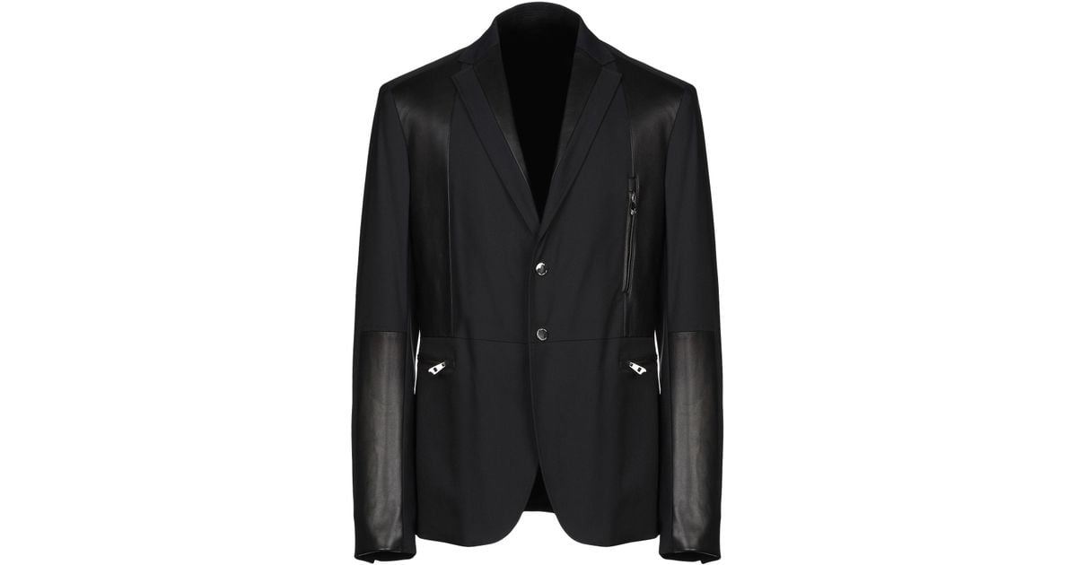 Versace Synthetic Blazer in Black for Men - Lyst