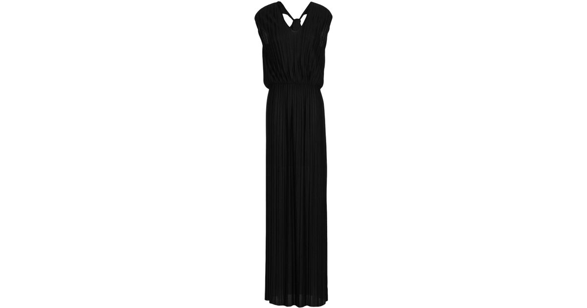 Pinko Synthetic Long Dress in Black - Lyst