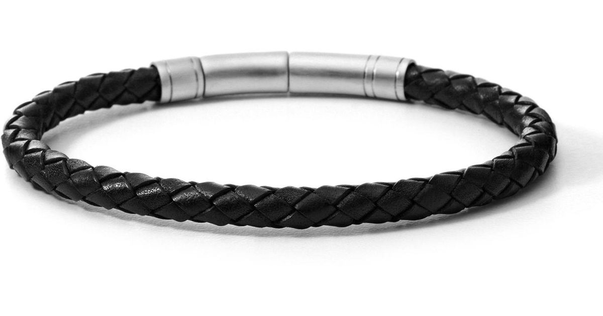 Fossil Leather Braided Bracelet in 