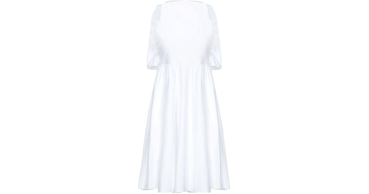 Giamba Lace Short Dress in White - Lyst