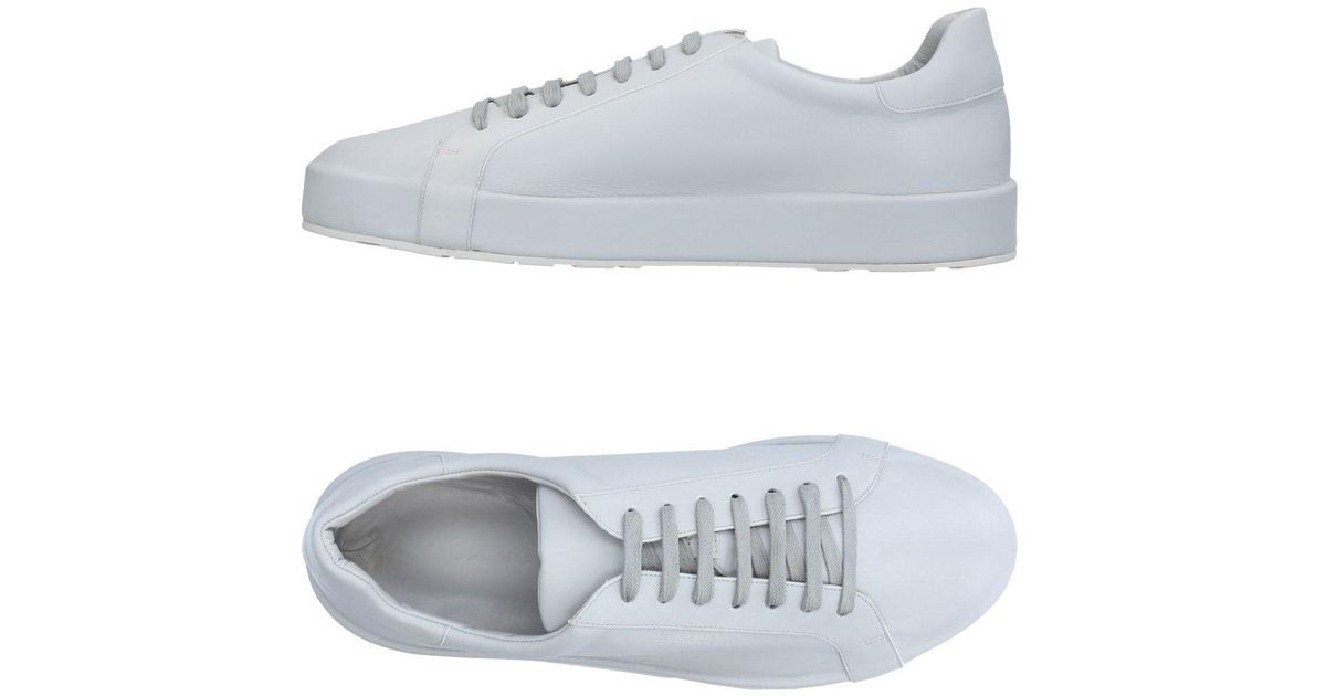 Jil Sander Leather Low tops Sneakers in Grey (Gray) for
