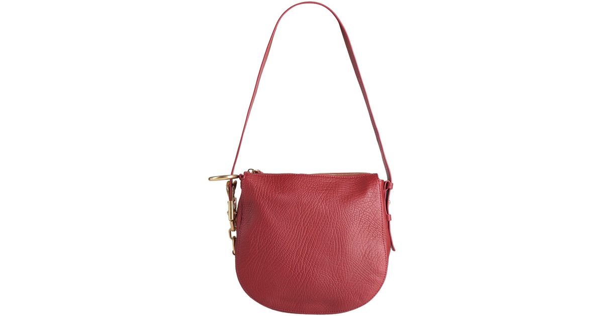 9To5 Smooth Calfskin Shoulder Bag - Brick Ruby