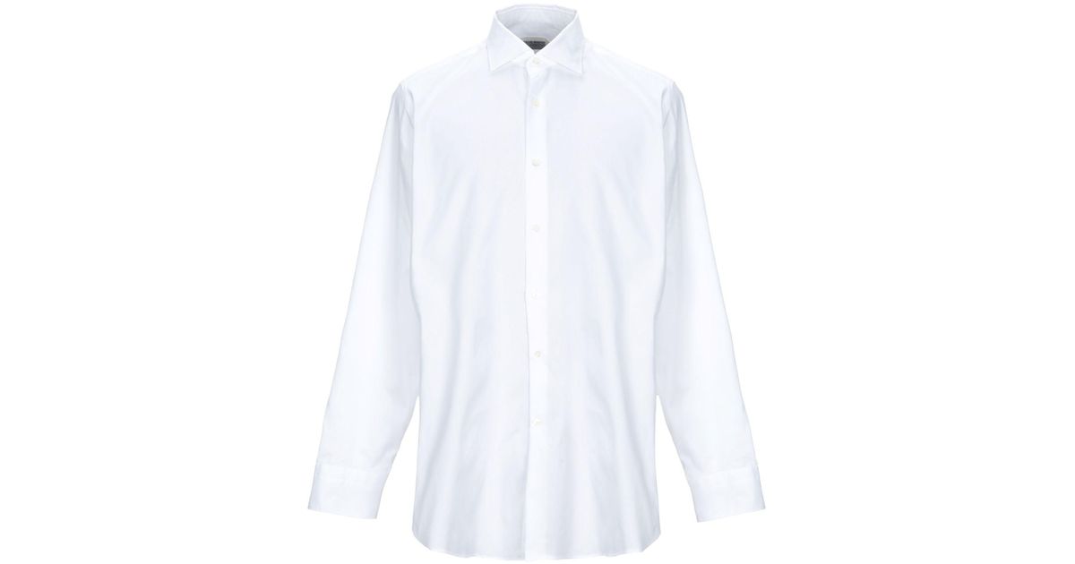 Guglielminotti Cotton Shirt in White for Men - Lyst