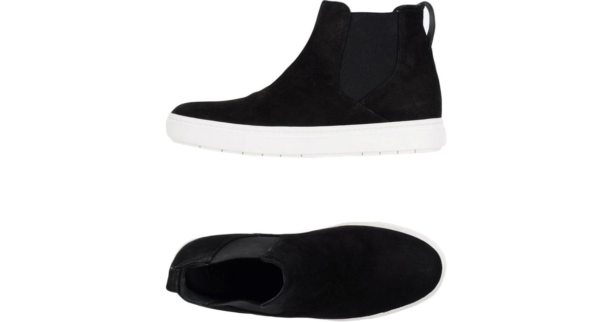 Vince Leather High-tops & Sneakers in Black - Lyst