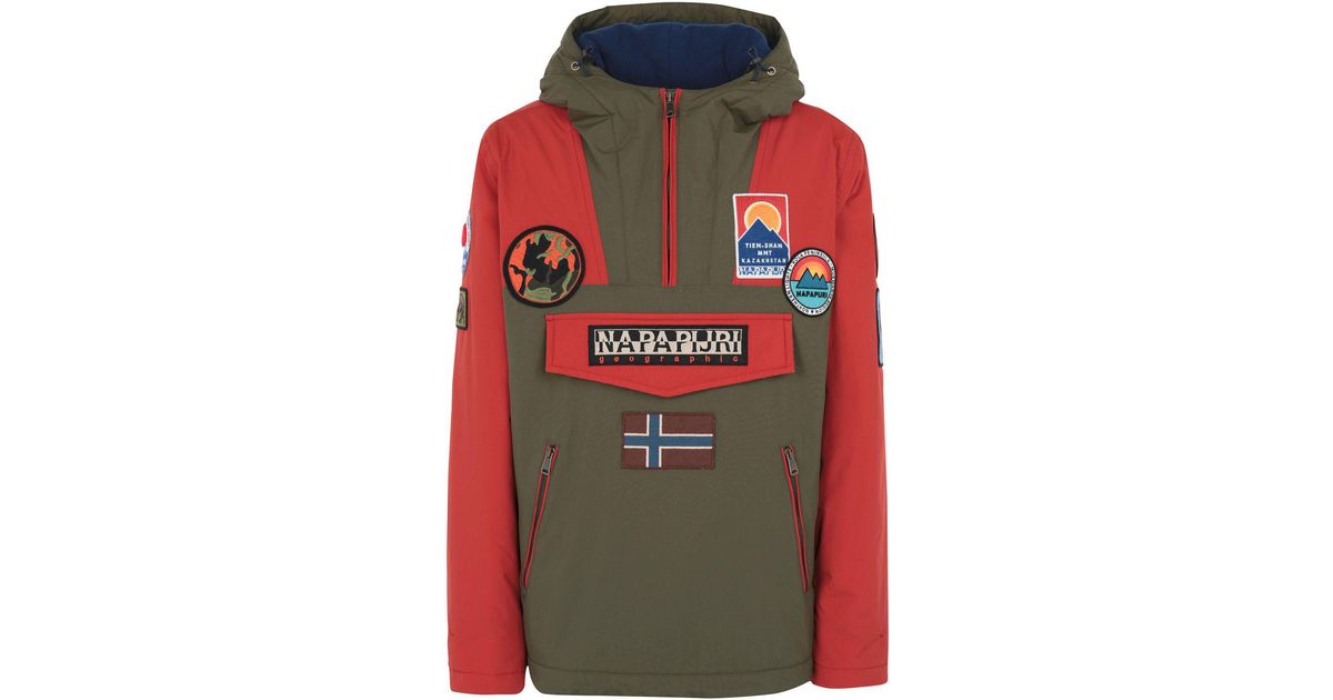 napapijri rainforest multi patch anorak