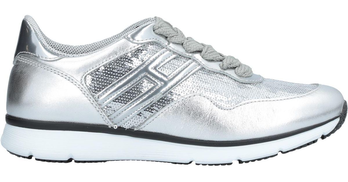 Hogan Leather Low-tops & Sneakers in Silver (Metallic) - Lyst