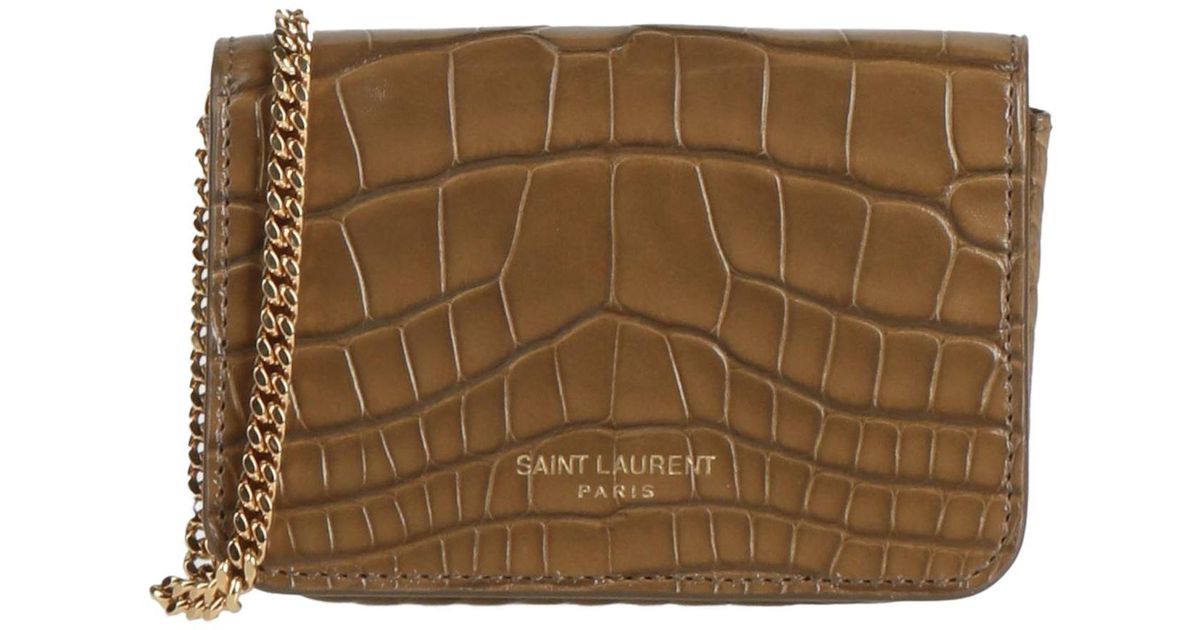 Saint Laurent Crossbody Bag in Brown Lyst