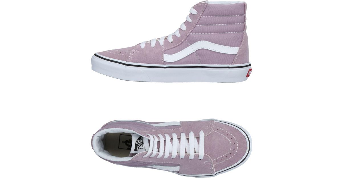 lilac vans high tops
