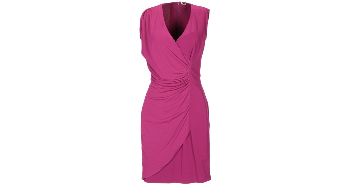 Roberto Cavalli Synthetic Short Dress in Fuchsia (Purple) - Lyst