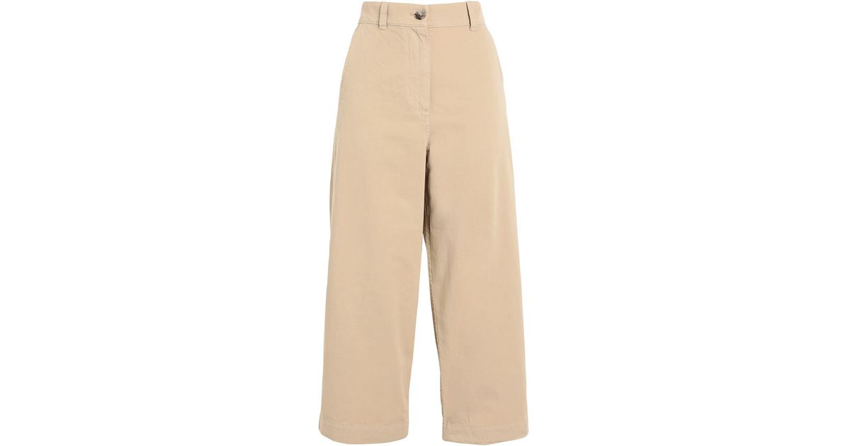 ARKET Cropped Trousers in Natural | Lyst