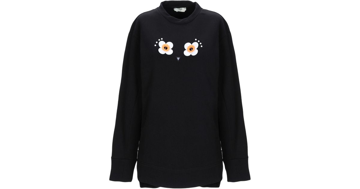 Fendi Sweatshirt in Black - Lyst