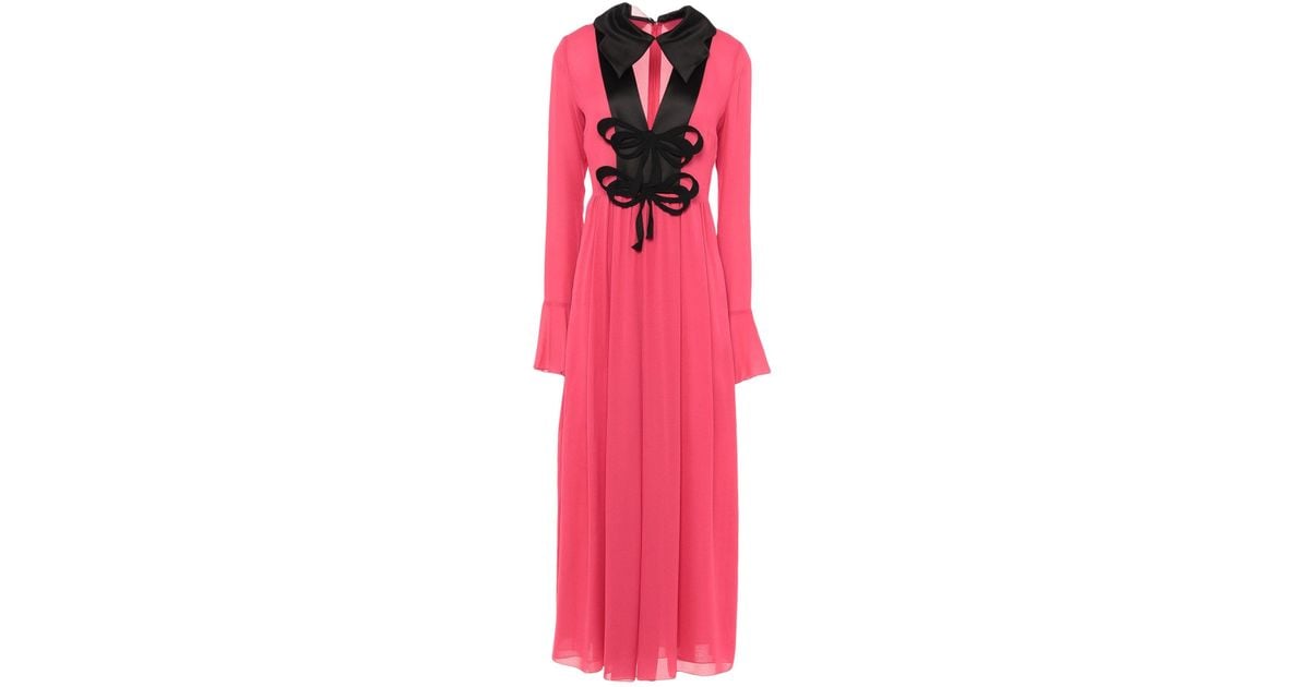 Giamba 3/4 Length Dress in Fuchsia (Pink) - Lyst