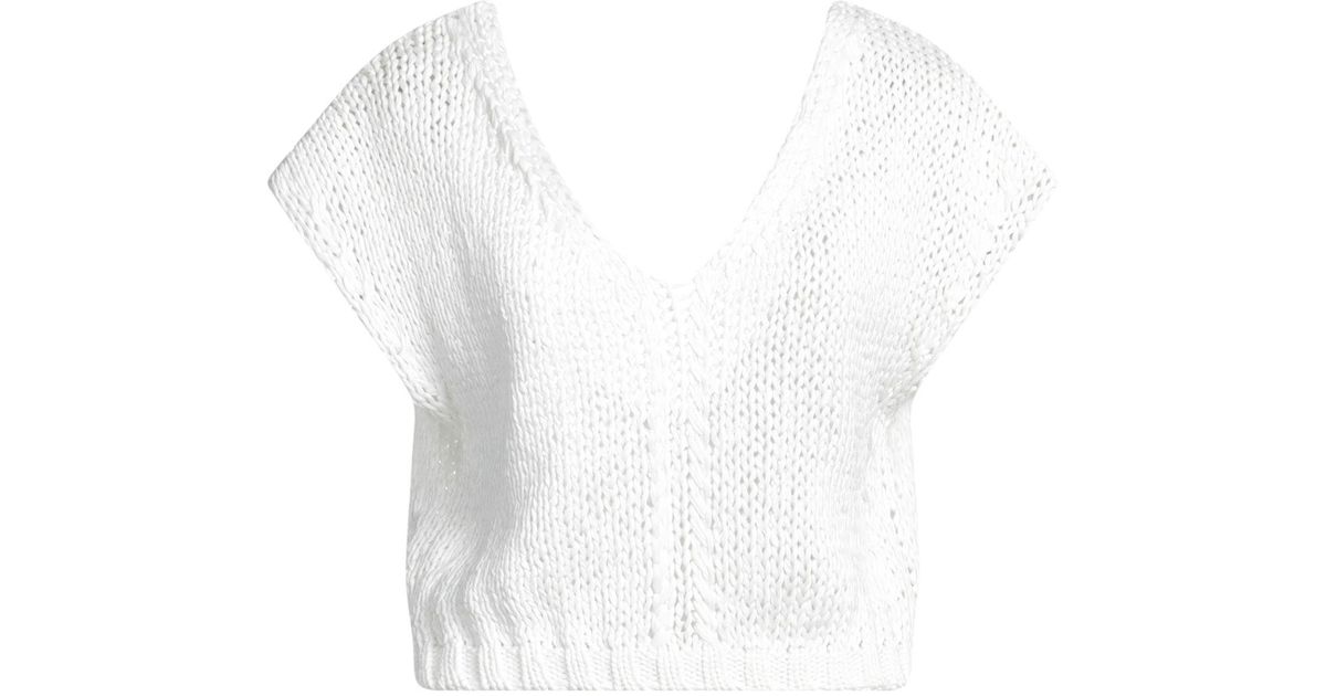 Alberta Ferretti Sweater in White | Lyst