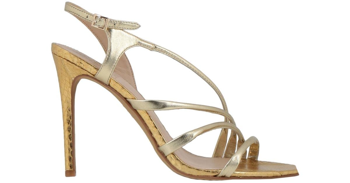 Vince Camuto Leather Sandals in Gold (Metallic) Lyst