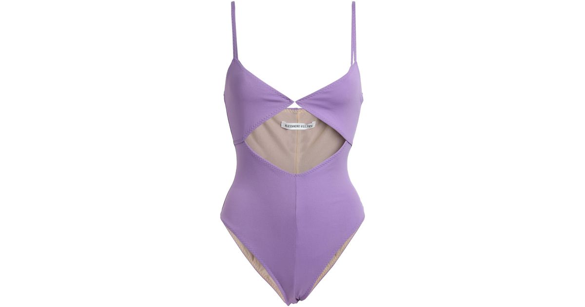 ALESSANDRO VIGILANTE One-piece Swimsuit in Purple | Lyst