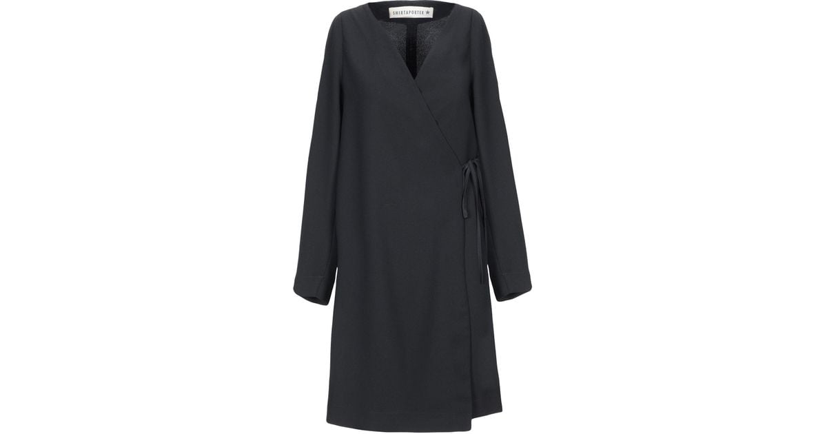 Shirtaporter Synthetic Short Dress in Black - Lyst