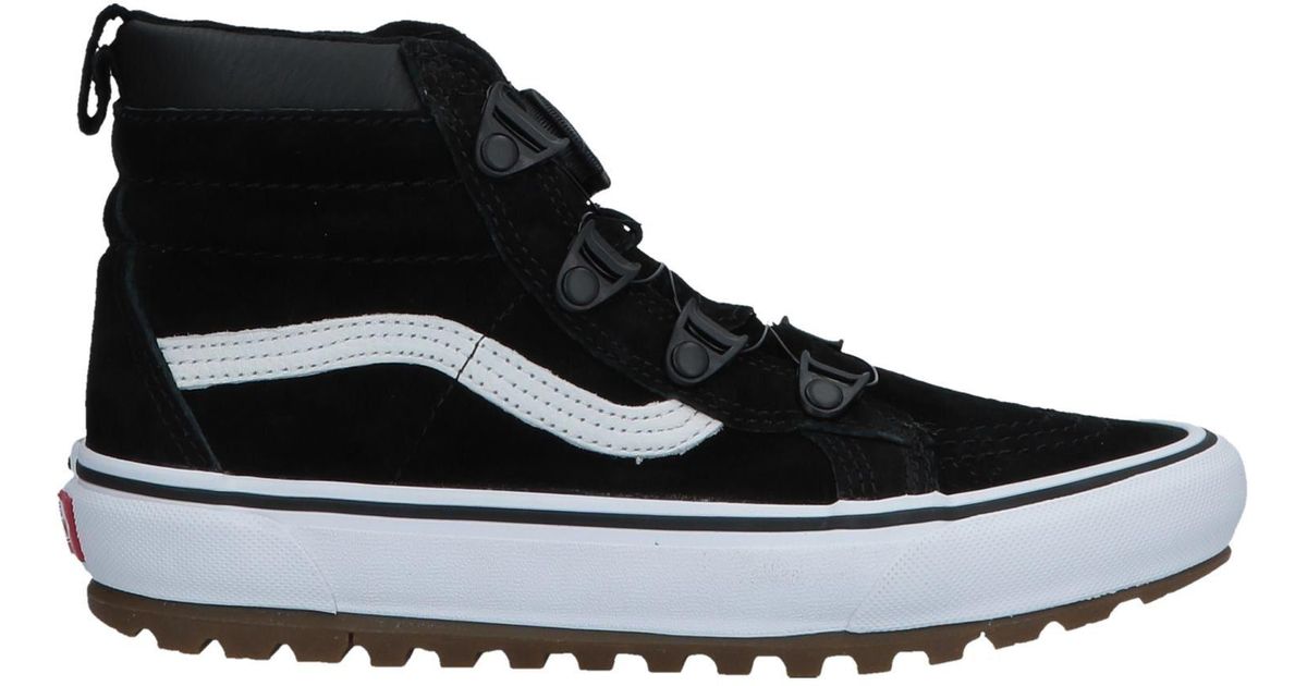 black leather vans high tops