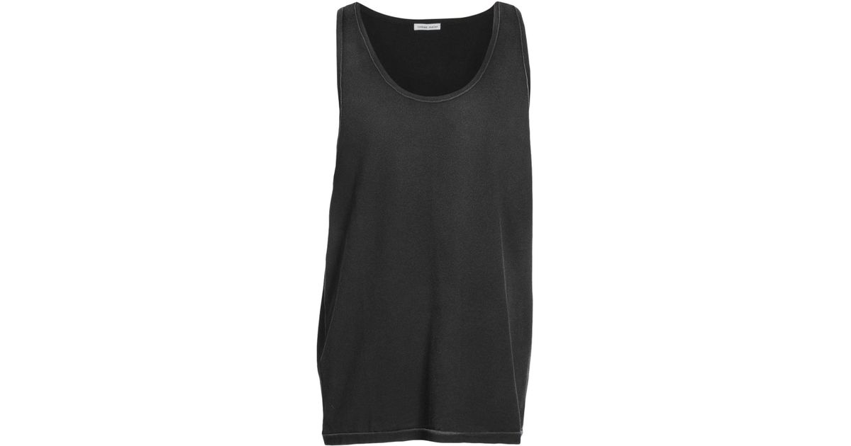 Tomas Maier Cotton Tank Top in Black for Men - Lyst