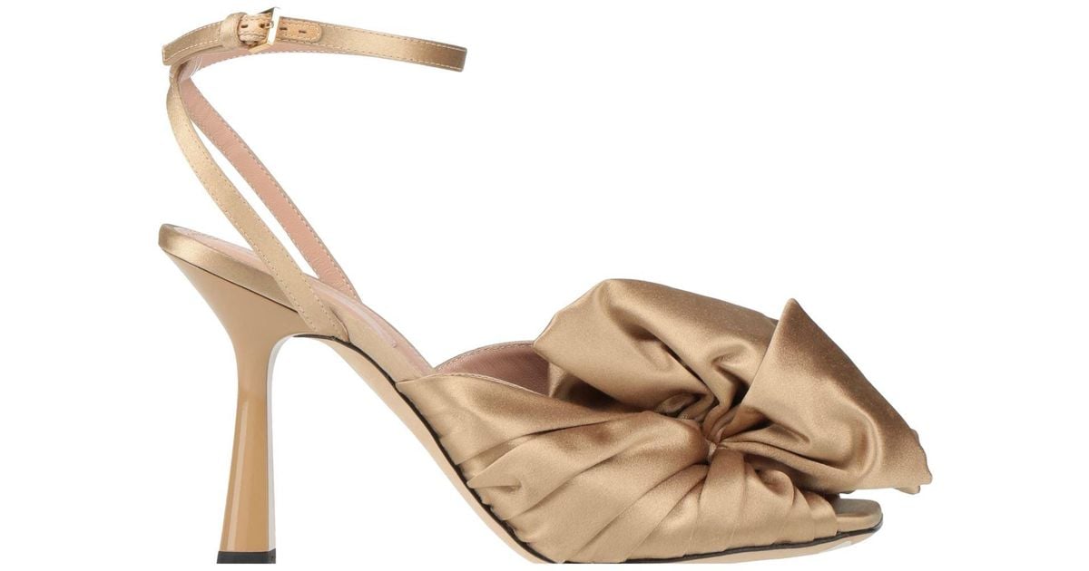 Alberta Ferretti Sandals in Metallic | Lyst