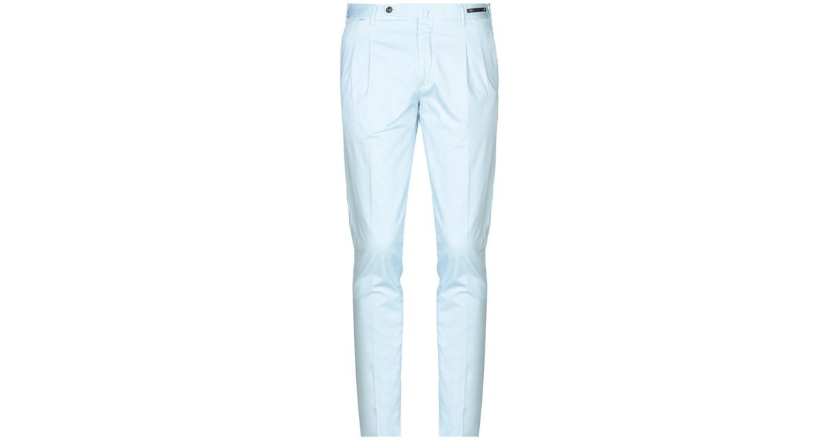 PT01 Cotton Casual Trouser in Sky Blue (Blue) for Men - Lyst