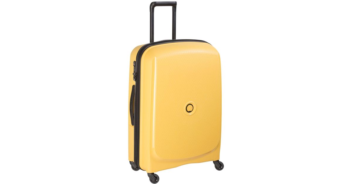 delsey yellow luggage