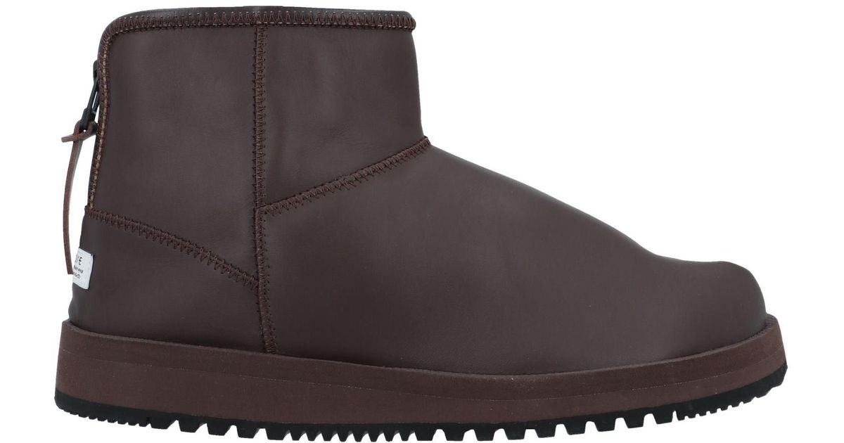 Suicoke Leather Ankle Boots in Cocoa (Brown) for Men - Lyst