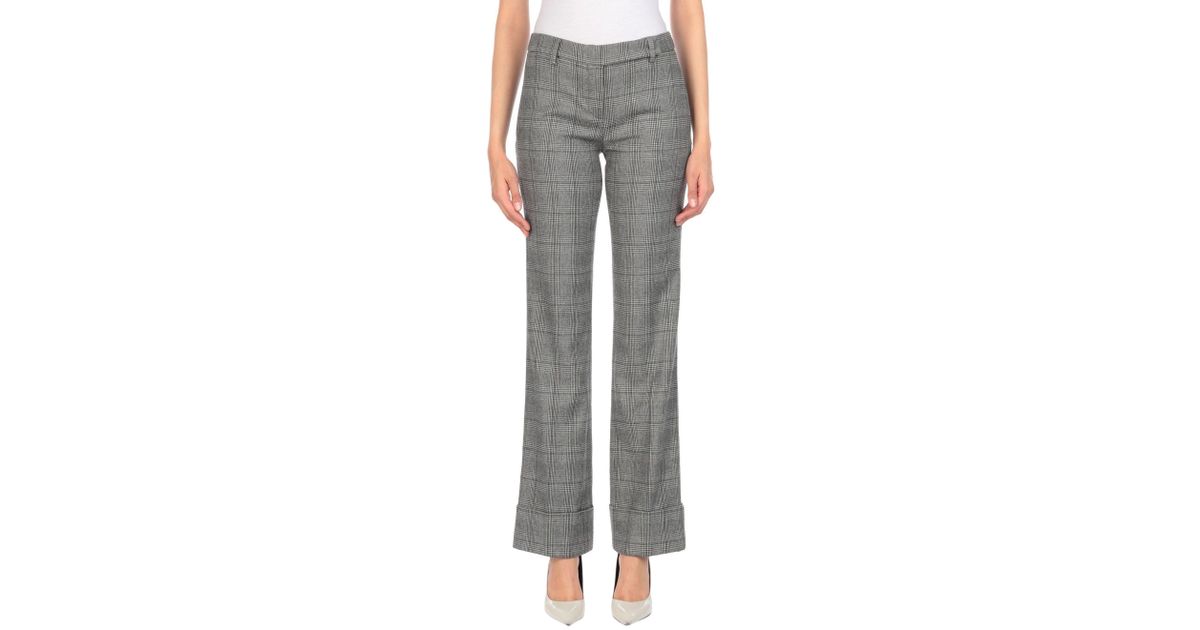 Versace Flannel Casual Pants in Black - Lyst